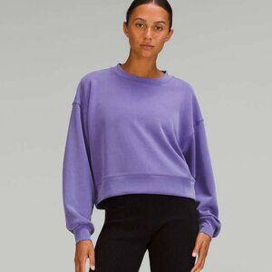 Lululemon Perfectly Oversized Cropped Crew *Softstreme - 8 Charged Indigo